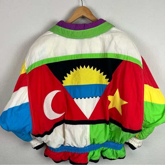 Vintage Neiman Marcus Gallery Ski Jacket Coat Puffer Zip 90s World Olympics - Picture 9 of 16